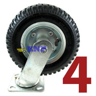 Pcs 8 Air Tire Caster Wheel Svivel Base Ball Bearing Durable New HD 