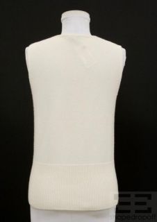 Akris 2Pc Cream Cashmere Shell & Cropped Cardigan Set Size US6