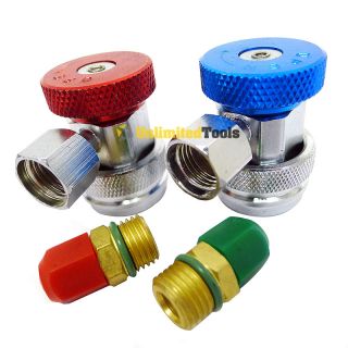 Air Condition Manifold Freon Quick Coupler R134a Adapters High Low 
