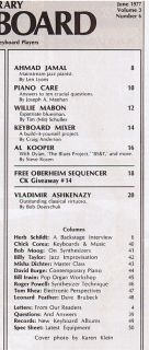 Keyboard Magazine 1977 Vladimir Ashkenazy, Ahmad Jamal, Build a Mixer 