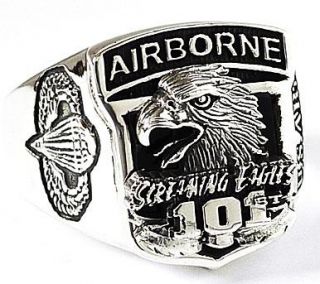  Airborne Eagle Sterling 925 Silver Ring Sz 10 New Military Jewelry