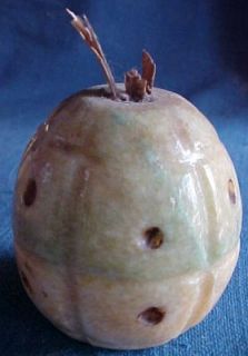Stone Pineapple Marble Alabaster Fruit Vintage Wood Stem