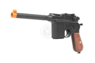 Galaxy Full Metal WWII C96 Broomhandle Spring Airsoft Gun Pistol