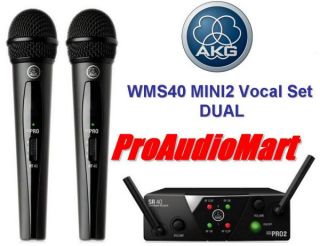 AKG WMS40 MINI2 Dual VOC Set US45A C Wireless System New  