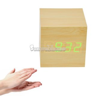   LED Display Sound Activated Digital Alarm Clock Thermometer SH