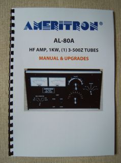 Ameritron Al 80A Amplifier Manual Upgrades