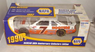  NAPA ACTION 1992 #7 HOOTERS ALAN KULWICKI FORD NASCAR 50TH ANNIVERSARY