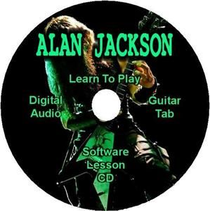 alan jackson guitar tab lesson software cd 7 songs