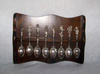 Reed and Barton Set of 8 Children of Christmas Spoons Silverplated 