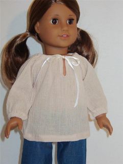   Cream Ivory Peasant Blouse Fits American Girl Madame Alexander