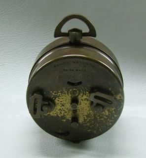 1930s Zenith Travel Alarm Clock Brass