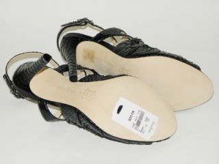 ALEXANDRE BIRMAN Black Python Strappy Sandal Shoe 7 NIB