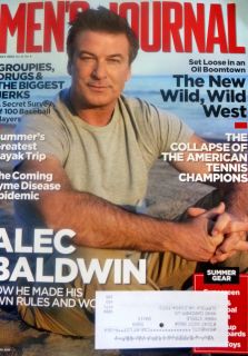 Mens Journal Magazine Alec Baldwin July 2012 Kayaks Tennis Sunscreen 