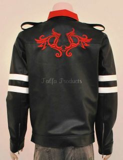 Alex Mercer Prototype Action Game Faux Leather Jacket with Dragons 