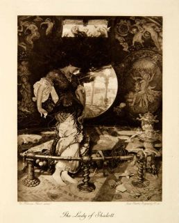   William Holman Hunt Lady Shalott Alfred Lord Tennyson Figure