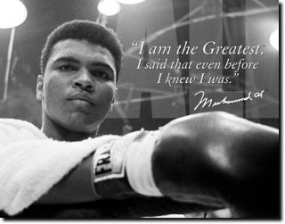 Muhammad Ali Boxing Fighter Champ Great Man Vintage Advertising Tin 