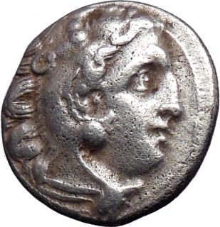 Alexander III The Great as Hercules 323BC Authentic Ancient Silver 