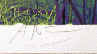 Gordon Mortensen Evening Pond Signed Artwork Waterlilies Woodcut 