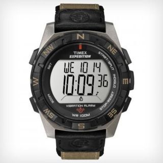 Timex Expedition Vibrating Alarm Watch Indiglo 100 Meter WR T49854 