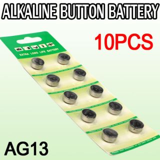 10 pcs ag13 lr44 357a alkaline cell button battery