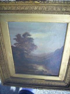 Antique Victorian Oil Painting Alfred Vickers Landscape 1853 1907 