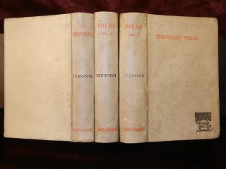 Alfred Lord Tennysons Poems in Memorian 3 Vellum Books England RARE 