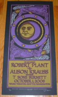 Robert Plant Alison Krauss Concert Gig Poster Seattle