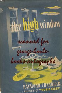 raymond chandler the high window new york alfred a knopf 1942