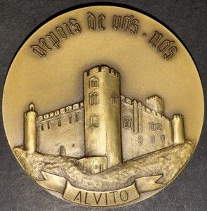 Middle Age Castel of Alvito Beautiful Both Sides Coat of Arms Bronze 