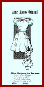 Anne Adams Girls Dress 12 Sewing Pattern Vintage 4518