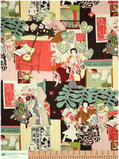 Alexander Henry Matisse Vie En Rose Tea Cotton Fabric