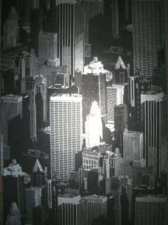 NEW YORK TOWERS BLACK SKYSCRAPER SKYLINE FEATURE WALLPAPER