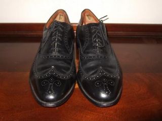 Allen Edmonds Chester Black Leather Wingtip Oxford Shoes Mens Sz.13 D