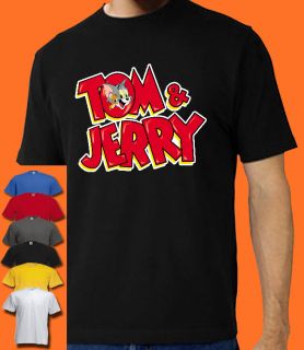 Tom and Jerry Logo Mens T Shirt All Sizes Colours