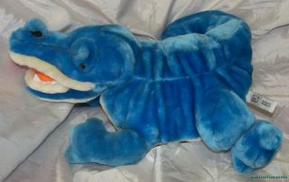   Plush Stuffed 15 Shimmery Blue Alligator Crocodile Gator