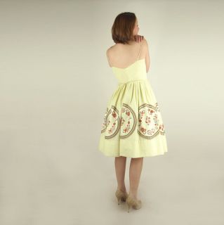 Early 60s Vintage Alfred Shaheen Full Skirt Cotton Sundress