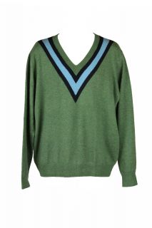 Scott James Mens Alonzo VNeck L s Pullover Sweater $150 New