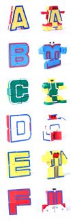 26 Transformers Alphabet Robot A Z Kid Educational Toy