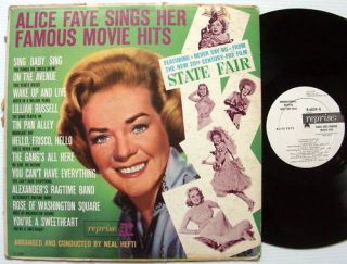 Alice Faye Sings Her Famous Movie Hits Whitelabel Promo