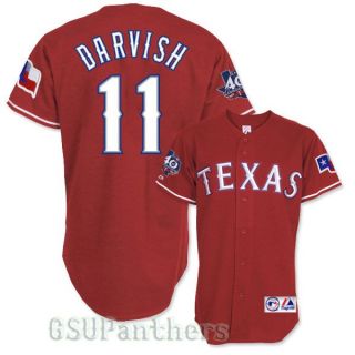 2012 Yu Darvish Texas Rangers Alternate Red Jersey w 40th Patch M 2XL 