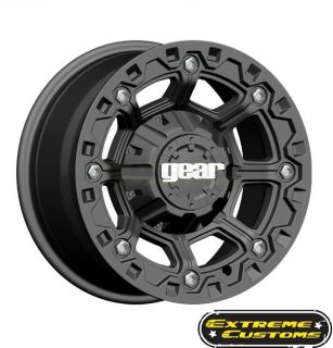 16 x8 718B Gear Alloy Blackjack Carbon Black 5 6 8 Lugs Wheels Rims 