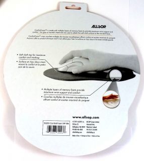 Allsop 30203 Comfortfoam Memory Foam Round Mouse Pad Black Retail New 