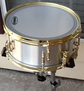 13x6 Aluminum Snare Drum w Brass Hardware