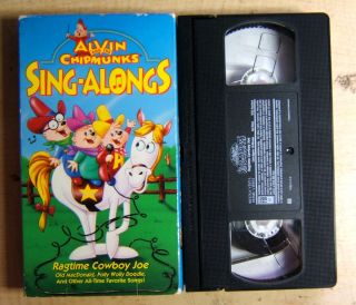 Alvin and the Chipmunks SING ALONGS VHS Ragtime Cowboy Joe