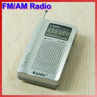 Portable Mini Belt Clip FM Am Pocket Radio 2 Bands Receiver Kaide KK 