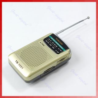 Portable Manual Am FM Pocket Radio 2 Bands Receiver New