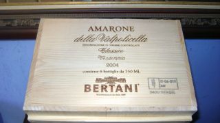 Bertani Amarone 2004 Empty Wood Wine Crate Box Has Inserts No Top 