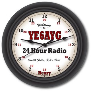Personalized Amateur Ham Radio Call Sign Wall Clock