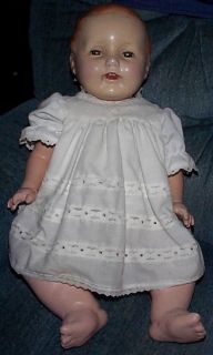 MARKED VINTAGE 1920s 20 COMPOSITION VANTA BABY DOLL BY AMBERG