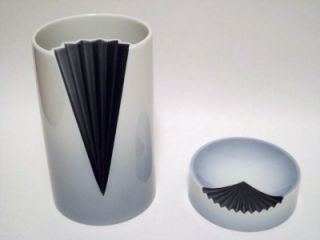   Plisse Op Art Vase Bowl Studio Line Dr Ambrogio Pozzi Germany